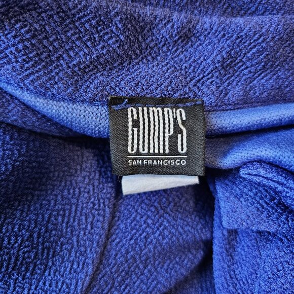 Gump's San Francisco Blue Textured Lagenlook Button Front Artsy Tunic Top XL - Picture 8 of 12